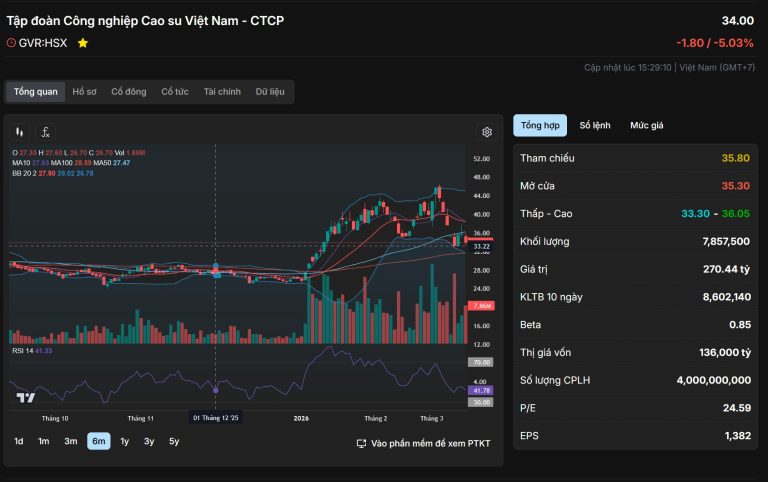 📊 BÁO CÁO PHÂN TÍCH CỔ PHIẾU GVR (TẬP ĐOÀN CAO SU VIỆT NAM)